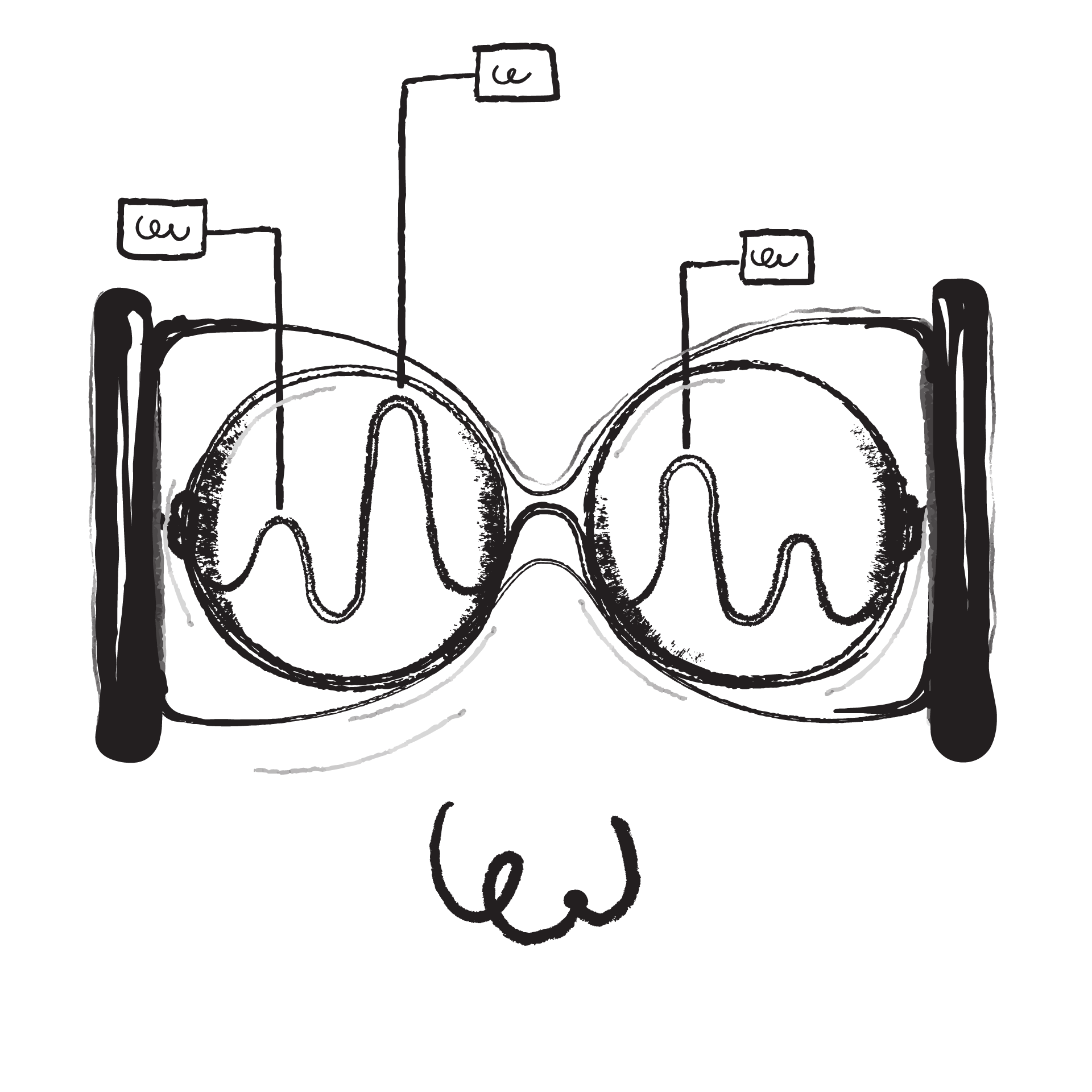 funky glasses illustration